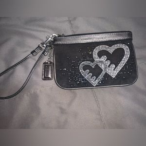 COACH x POPPY sparkly wristlet